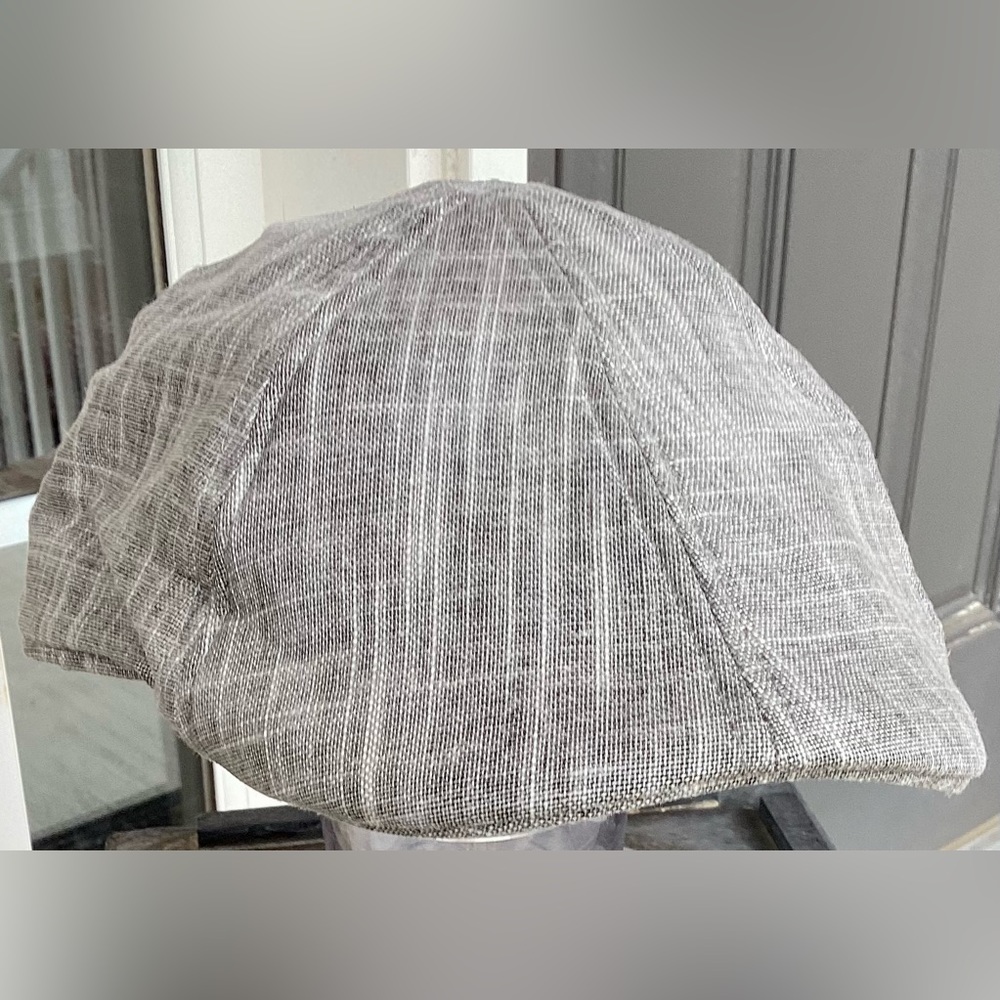 Stetson All American Gray Linen Blend Flat Hat. Size Large/Extra Large.
